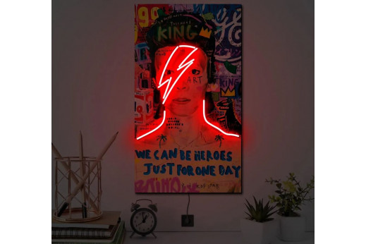 Картина с неоном David Bowie Картина с неоном David Bowie